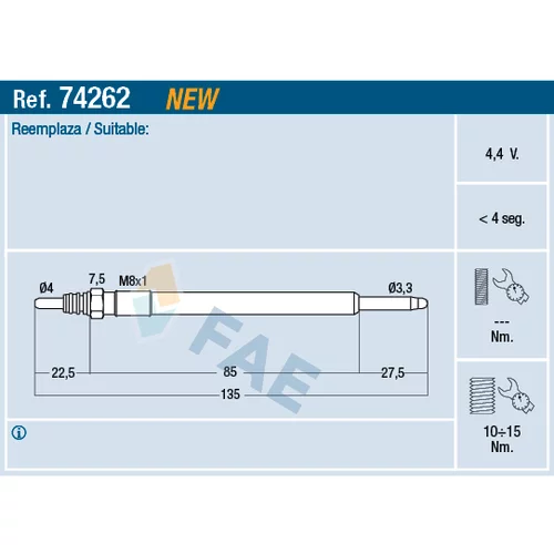 Žeraviaca sviečka FAE 74262
