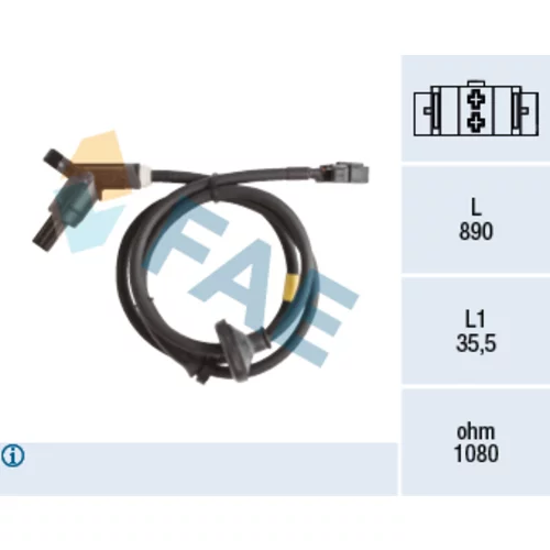 Snímač počtu otáčok kolesa FAE 78173