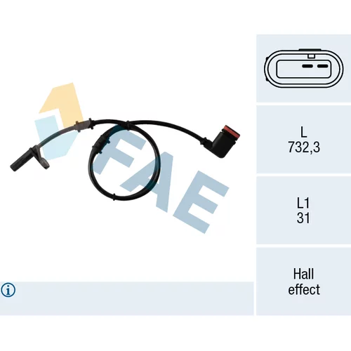 Snímač počtu otáčok kolesa FAE 78290