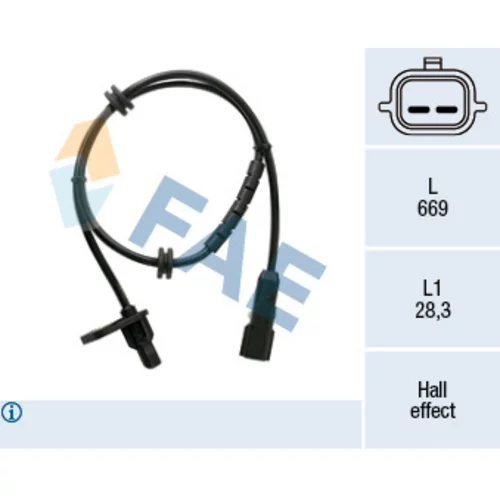 Snímač počtu otáčok kolesa FAE 78532
