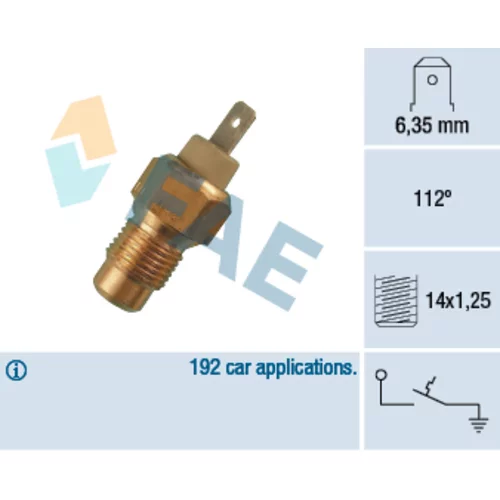 Teplotný spínač kontrolky teploty chladenia FAE 35180