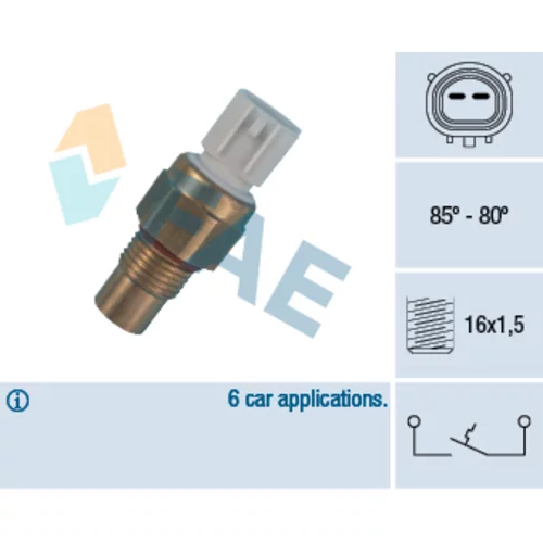 Teplotný spínač ventilátora chladenia FAE 36485