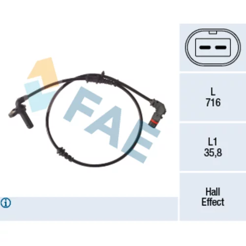 Snímač počtu otáčok kolesa FAE 78489