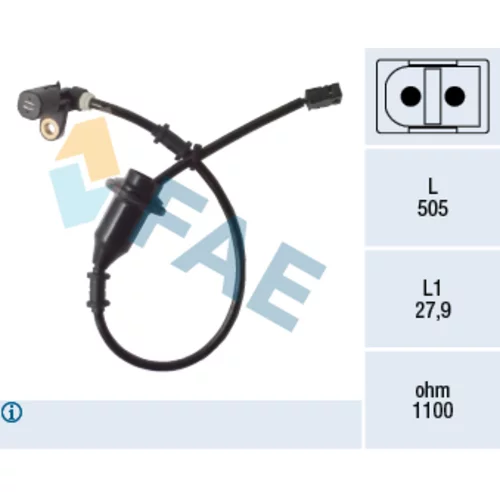 Snímač počtu otáčok kolesa FAE 78497