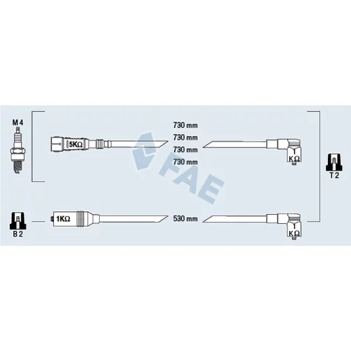 Sada zapaľovacích káblov FAE 83979
