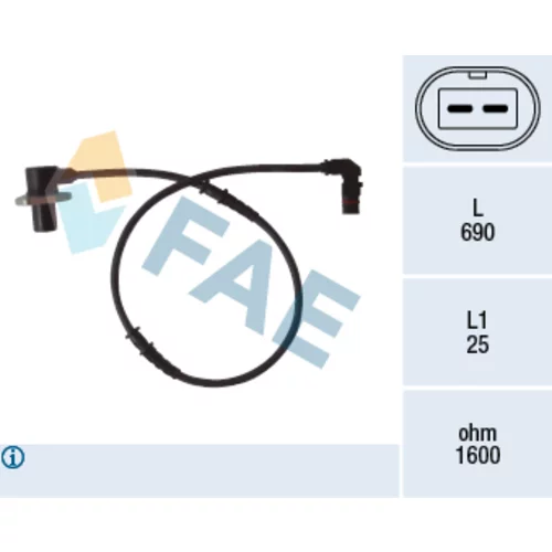 Snímač počtu otáčok kolesa FAE 78074