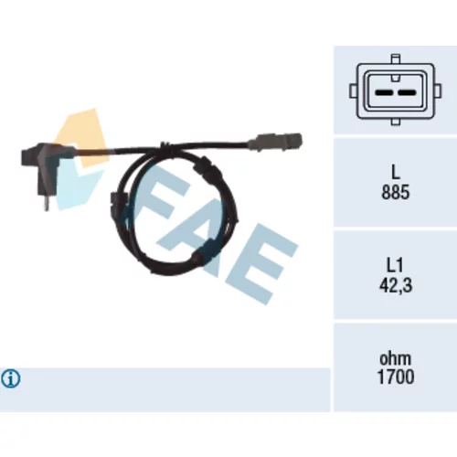 Snímač počtu otáčok kolesa FAE 78091