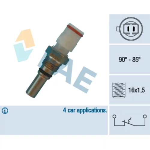 Teplotný spínač ventilátora chladenia FAE 36570