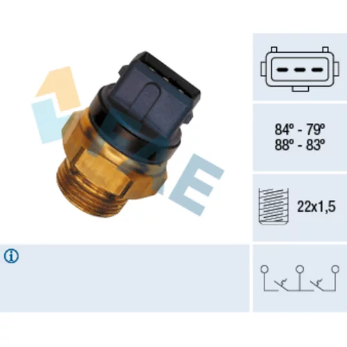 Teplotný spínač ventilátora chladenia FAE 37940