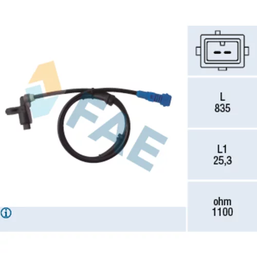 Snímač počtu otáčok kolesa FAE 78021