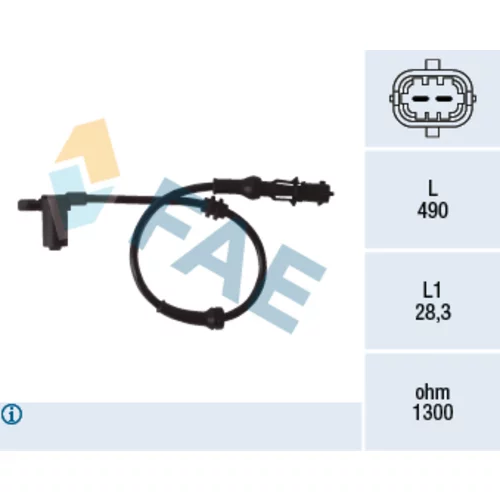 Snímač počtu otáčok kolesa FAE 78077