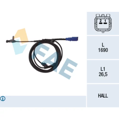 Snímač počtu otáčok kolesa FAE 78098