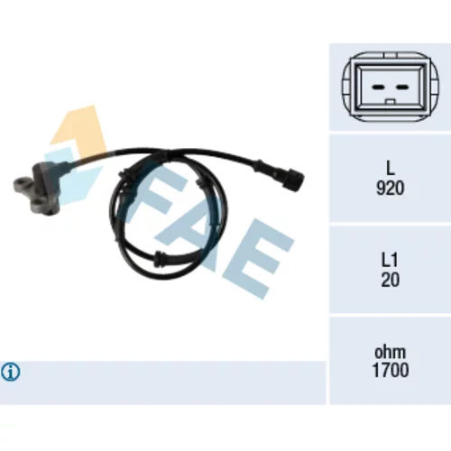 Snímač počtu otáčok kolesa FAE 78352