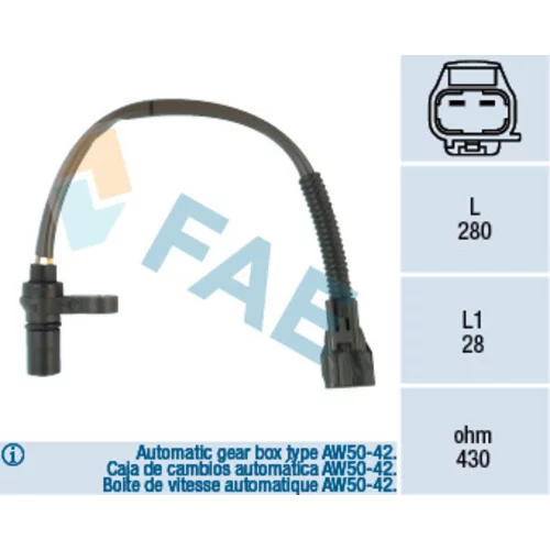 Snímač otáčok, automatická prevodovka FAE 79123