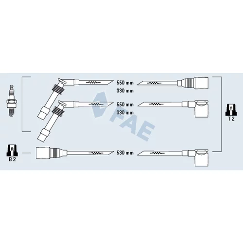 Sada zapaľovacích káblov FAE 85087