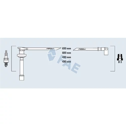 Sada zapaľovacích káblov FAE 85861