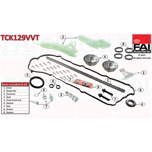 Sada rozvodovej reťaze FAI AutoParts TCK129VVT