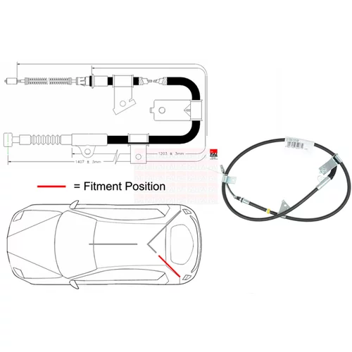 Ťažné lanko parkovacej brzdy FAI AutoParts FBC0108