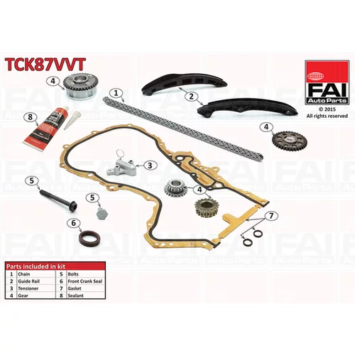 Sada rozvodovej reťaze FAI AutoParts TCK87VVT