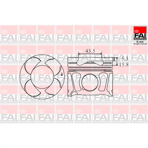 Piest FAI AutoParts PK8-040