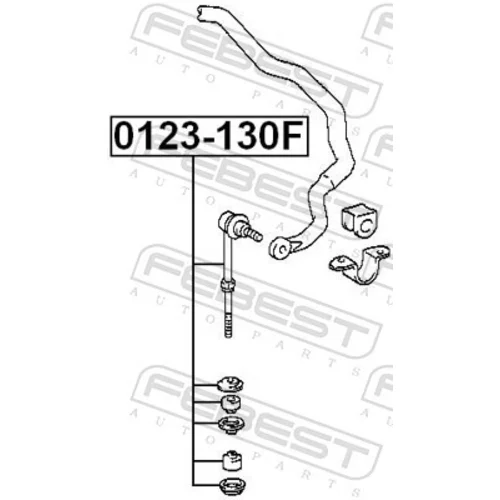 Tyč/Vzpera stabilizátora FEBEST 0123-130F - obr. 1
