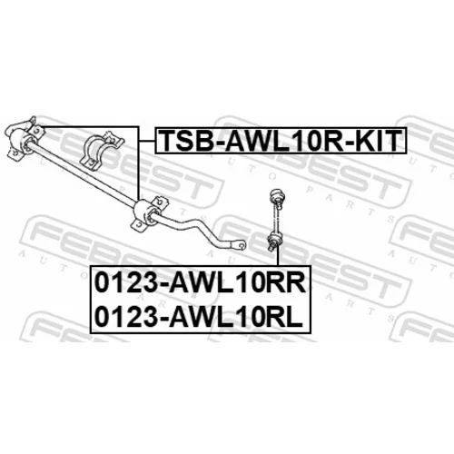 Tyč/Vzpera stabilizátora FEBEST 0123-AWL10RL - obr. 1