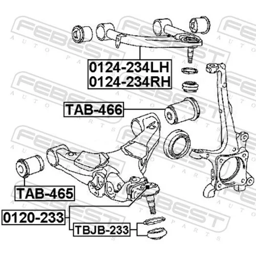 Rameno zavesenia kolies FEBEST 0124-234RH - obr. 1