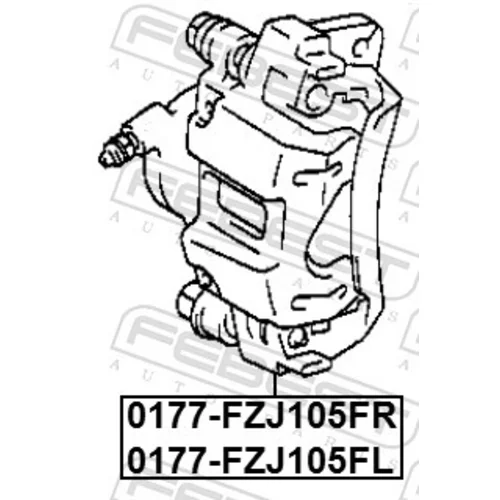 Brzdový strmeň FEBEST 0177-FZJ105FR - obr. 1