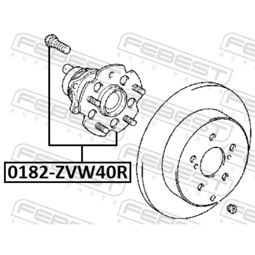 Náboj kolesa FEBEST 0182-ZVW40R - obr. 1