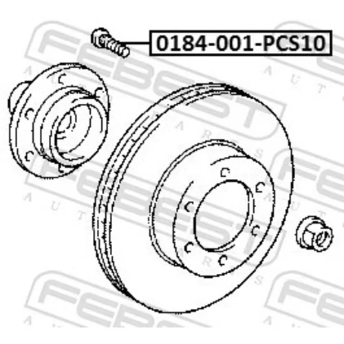 Čap kolesa FEBEST 0184-001-PCS10 - obr. 1