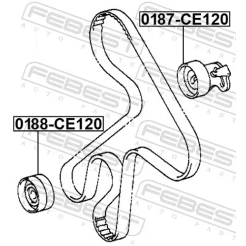 Napínacia kladka ozubeného remeňa FEBEST 0187-CE120 - obr. 1