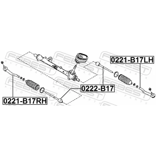 Hlava/čap spojovacej tyče riadenia FEBEST 0221-B17LH - obr. 1