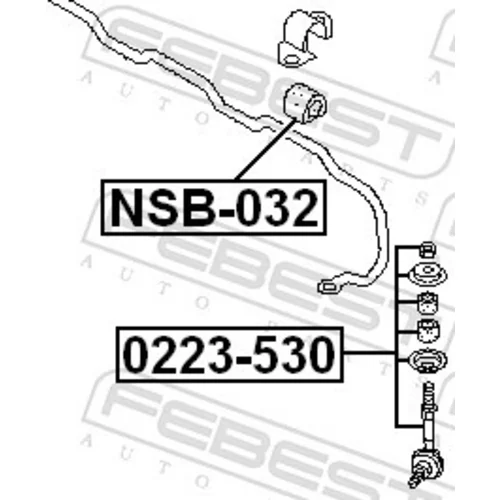 Tyč/Vzpera stabilizátora 0223-530 /FEBEST/ - obr. 1