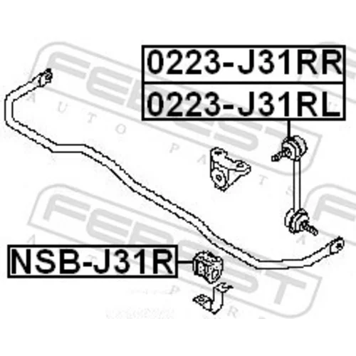 Tyč/Vzpera stabilizátora FEBEST 0223-J31RL - obr. 1