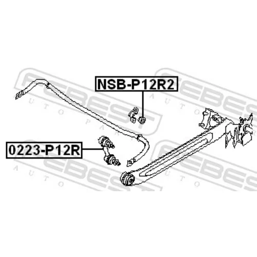 Tyč/Vzpera stabilizátora 0223-P12R /FEBEST/ - obr. 1