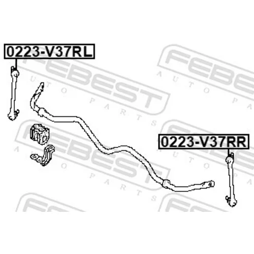 Tyč/Vzpera stabilizátora FEBEST 0223-V37RL - obr. 1