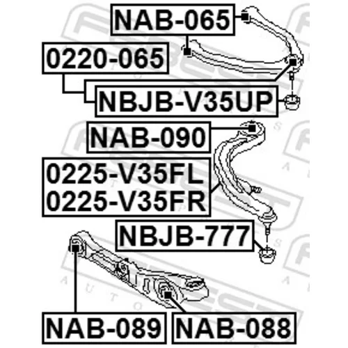 Rameno zavesenia kolies FEBEST 0225-V35FL - obr. 1