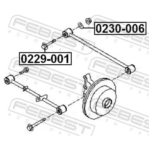 Skrutka pre nastavenie odklonu kolesa FEBEST 0229-001 - obr. 1