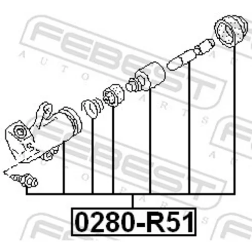 Pomocný spojkový valec FEBEST 0280-R51 - obr. 1