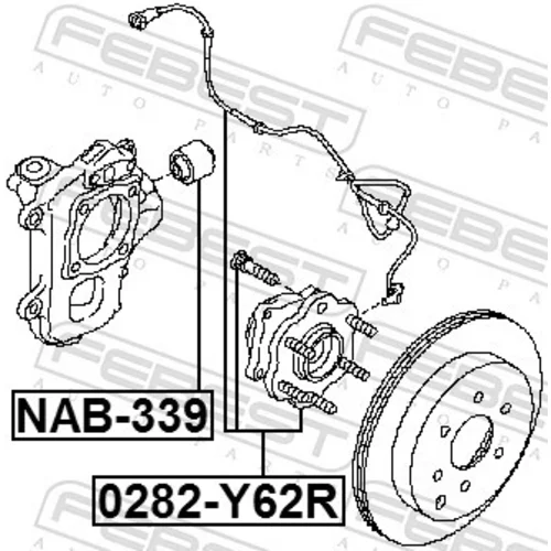 Náboj kolesa FEBEST 0282-Y62R - obr. 1