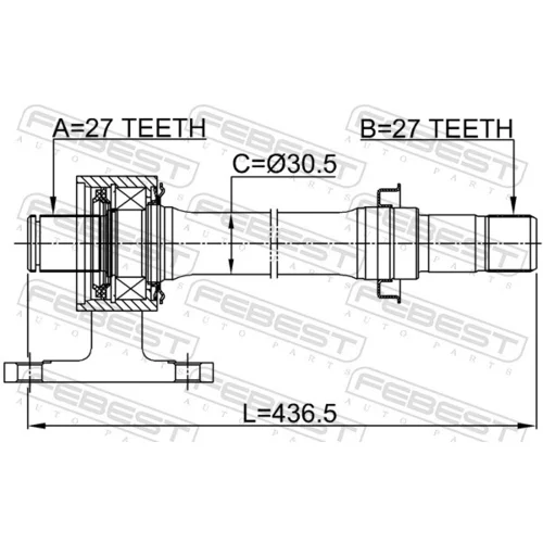 Hnací hriadeľ FEBEST 0312-CRATRH - obr. 1