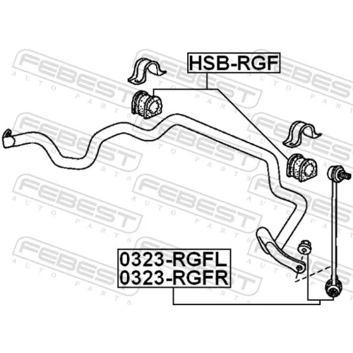 Tyč/Vzpera stabilizátora FEBEST 0323-RGFR - obr. 1