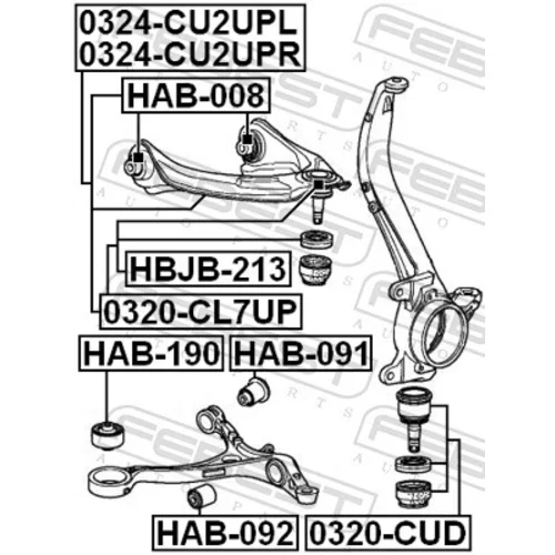 Rameno zavesenia kolies FEBEST 0324-CU2UPR - obr. 1