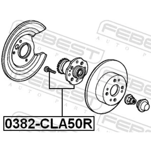 Náboj kolesa FEBEST 0382-CLA50R - obr. 1