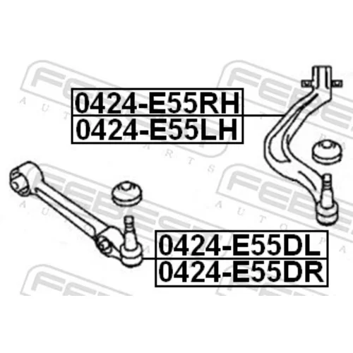 Rameno zavesenia kolies FEBEST 0424-E55LH - obr. 1