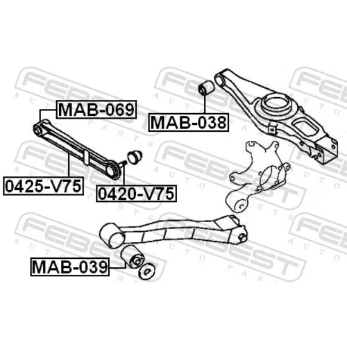 Rameno zavesenia kolies FEBEST 0425-V75 - obr. 1