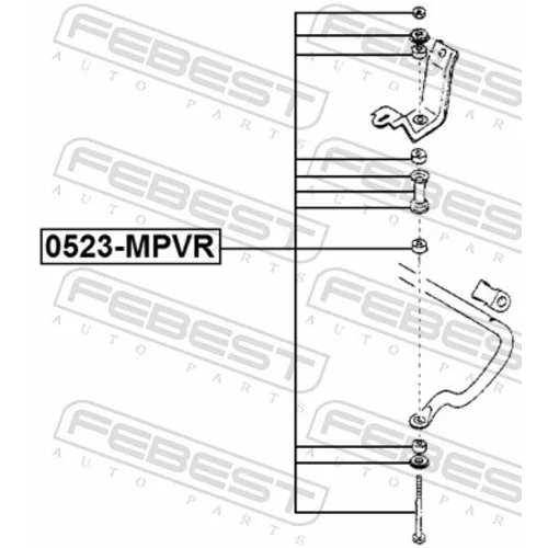 Tyč/Vzpera stabilizátora FEBEST 0523-MPVR - obr. 1