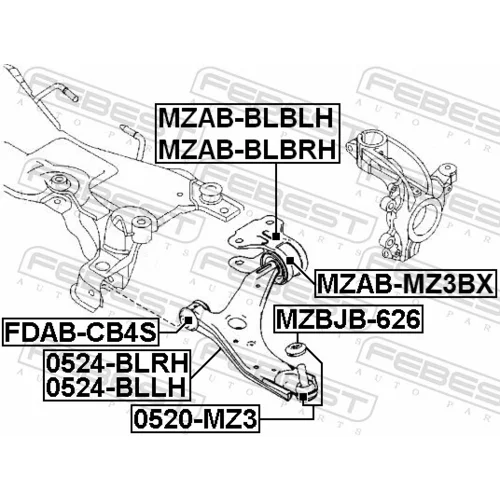 Rameno zavesenia kolies FEBEST 0524-BLLH - obr. 1