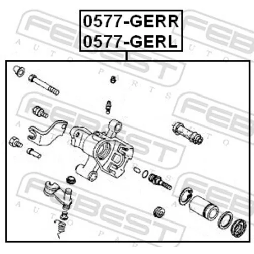 Brzdový strmeň FEBEST 0577-GERL - obr. 1