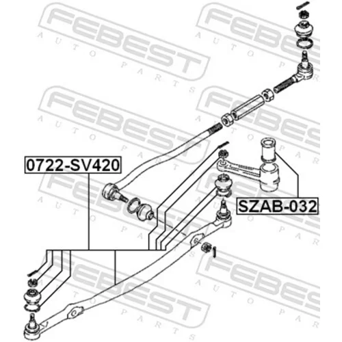 Axiálny čap tiahla riadenia FEBEST 0722-SV420 - obr. 1